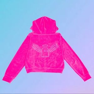 LONELY GHOST VELOUR TRACK ZIP UP